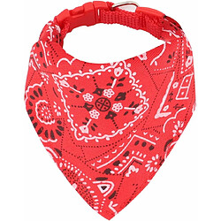 Elixir Chiens de Mode Bandana Foulards Ajustable pour Chiot Petit Chien Chat (M, Rouge)