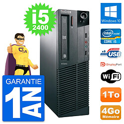 PC Lenovo ThinkCentre M82 SFF Intel i5-2400 RAM 4Go Disque 1To Windows 10 Wifi · Occasion 