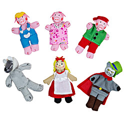 Bigjigs Toys 6 marionnettes à doigts Chaperon Rouge