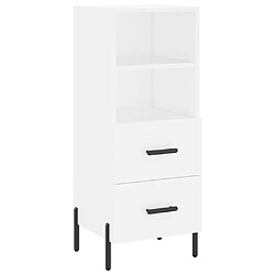 Maison Chic Buffet,Meuble de Rangement,commode pour salon,Cuisine blanc 34,5x34x90 cm bois d'ingénierie -MN57627