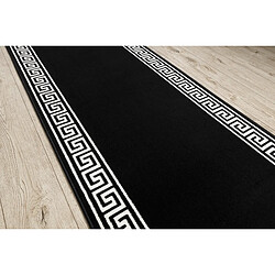 RUGSX TAPIS DE COULOIR BCF MORAD Grek grec noir 70 cm 70x590 cm