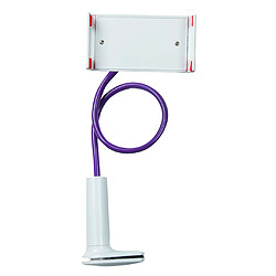 Support de tablette de support de téléphone portable paresseux adapté à une tablette de téléphone de 4 à 10,5 pouces Violet