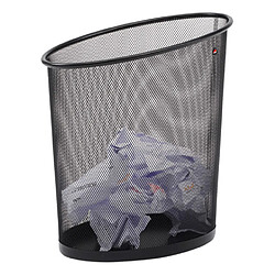 Corbeille à papier métal Alba Mesh 18 L - noir