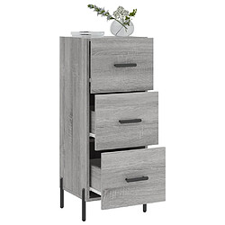 Avis vidaXL Buffet Sonoma gris 34,5x34x90 cm Bois d'ingénierie