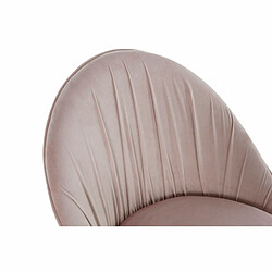 Avis Chaise de Salle à Manger DKD Home Decor Rose Doré Métal Polyester (60 x 60 x 85 cm)