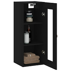 Maison Chic Armoire murale,Meuble de Rangement pour salon,cuisine noir 34,5x34x90 cm -MN36479 pas cher