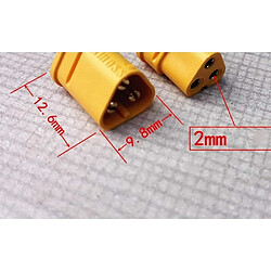 Acheter 5 paires de connecteurs MT30 de haute qualité, prise 2,0 mm à montage ESC, mâle-femelle, connecteurs de batterie modèle RC Lipo