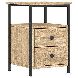 vidaXL Table de chevet chêne sonoma 34x35,5x50 cm bois d'ingénierie