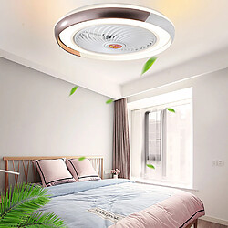 Acheter Universal Lampe ventilateur de plafond de 50cm, 220V LED 36W réglable en continu à trois vitesses, bulles, télécommande silencieuse, mini lampe ventilateur de commande, marron