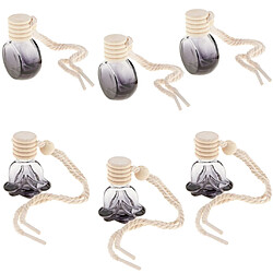 bouteille de parfum vide en verre rechargeable 6pcs Vide Bouteille de Parfum Pendentif Voiture Suspendu Ornement Décor de Maison 10ml - Forme Irrégulière + Oblate