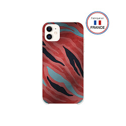 Coque Résine iPhone XR / 11 Tigre rose Miroir - Fabriquée en France Bigben