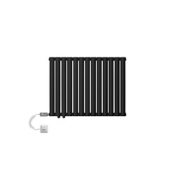 LuxeBath Radiateur électrique panneaux raccord à gauche noir mat 78x60cm résistance 300W