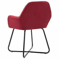 Maison Chic Lot de 2 Chaises à manger,Chaise pour cuisine,Solide Structure rouge bordeaux tissu -MN10291 pas cher