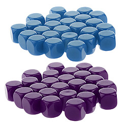 50 pièces opaque blanc dés D6 pour D u0026 D RPG MTG jeux de fête violet + bleu jeux de dés