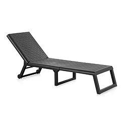 Sp-Berner Sp Berner Dream Chaise longue pliante 199x58x42 cm avec dossier réglable en 4 positions et roues arrière