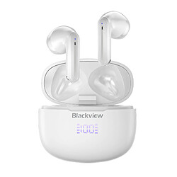 Blackview Airbuds 7 (Écouteurs sans fil - Affichage LED - Bluetooth 5.3) Blanc 