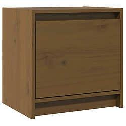 vidaXL Table de chevet Marron miel 40x30,5x40 cm Bois de pin massif