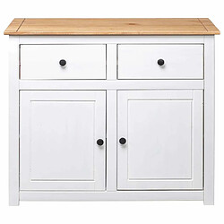 Maison Chic Buffet,Meuble de Rangement,commode pour salon,Cuisine Blanc 93x40x80 cm Pin Gamme Panama -MN65456 pas cher