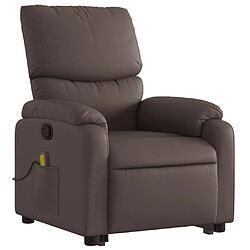 Avis vidaXL Fauteuil inclinable de massage Marron Similicuir