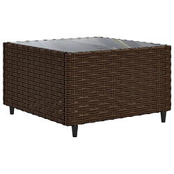 Avis vidaXL Salon de jardin avec coussins 8 pcs marron résine tressée