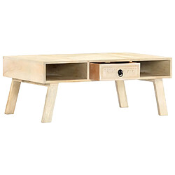 vidaXL Table basse 100x60x40 cm Bois de manguier massif