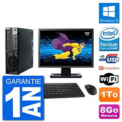 PC Lenovo M92p SFF Ecran 19" Intel G630 RAM 8Go Disque 1To Windows 10 Wifi · Occasion 