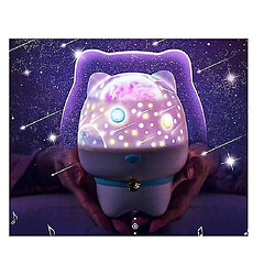 Universal Charge USB Rotative Gypsophila Sky Projection Télécommande Bluetooth Music Sensor Chambre Lumineuse (Blanc)