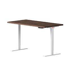 ELEVA Bureau assis debout effet bois sauvage 160x80x3cm 