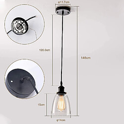 Avis Universal Lampe cuisine pendentif lampe plafond lampe verre ombre moderne pendentif fée loft léger