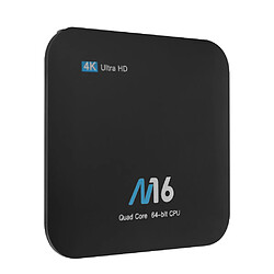 Avis M16 Smart TV Box Android 7.1 Amlogic S905X Quad-core UHD 4K 1 Go / 8 Go H.265 VP9 HDR10 LAN et WiFi HD Media Player