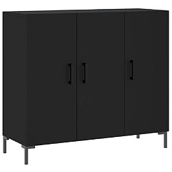 Maison Chic Buffet,Meuble de Rangement,commode pour salon,Cuisine noir 90x34x80 cm bois d'ingénierie -MN72344