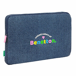 Housse d'ordinateur portable Benetton Denim Bleu 15,6'' 39,5 x 27,5 x 3,5 cm 