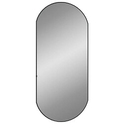 vidaXL Miroir mural Noir 90x40 cm Ovale