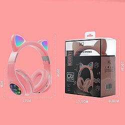 Acheter Universal Stockage pliable Macron Pold Lolita casque oreille chat lumineuse casque avec bouton TF port audio rechargeable casque sans fil | Casque Bluetooth