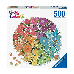 Ravensburger - Puzzle rond 500 pieces - Fleurs Circle of Colors 