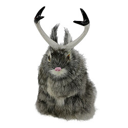 réaliste artificiel lapin réaliste faune pâques furry animal figurine gris