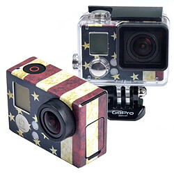 Wewoo Sticker pour GoPro Hero 3+ / 3 Autocollant de cas de modèle de drapeau américain rétro 