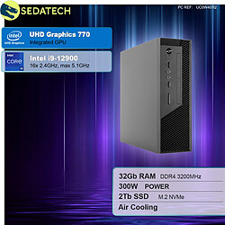 Sedatech Mini-PC Pro • Intel i9-12900 • 32Go RAM • 2To SSD M.2 • DVD-RW • sans OS