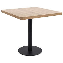 vidaXL Table de bistro marron clair 80x80 cm MDF