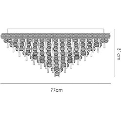 Avis Luminaire Center Plafonnier Alexetra 16 Ampoules doré/cristal