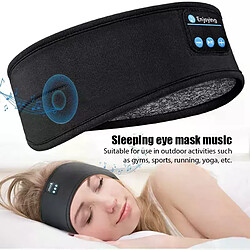 Casque d'écoute sans fil Bluetooth, bandeau de sport élastique sur l'oreille, écouteurs, musique, masque pour les yeux de sommeil, écouteurs sans fil 