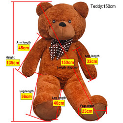 Acheter vidaXL Ourson en peluche XXL Marron 135 cm