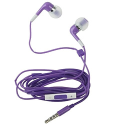 Acheter Wewoo Écouteurs Violet pour iPad, iPhone, Galaxy, Huawei, Xiaomi, LG, HTC et autres Smartphones Écouteur Stéréo Intra-Auriculaire 3.5mm avec Contrôle Câblé Micro,