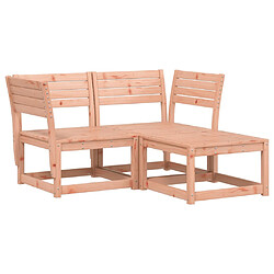 vidaXL Salon de jardin 3 pcs bois massif de Douglas