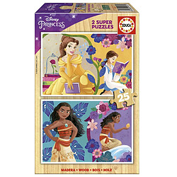 Educa Borras Puzzles 2 X 25 pcs Princesses Disney en bois 