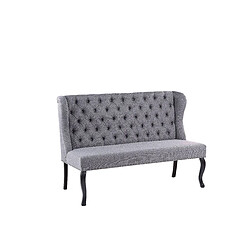 Acheter Beliani Canapé banquette 2 places en tissu gris foncé TORSBY