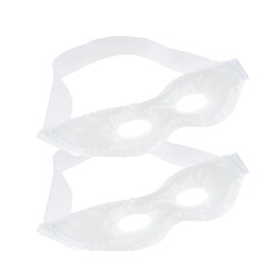 2pcs masque de œil de glace gelée chaude compresse froide masque à œil de glace blanc