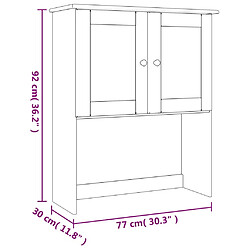 vidaXL Dessus de commode ALTA 77x30x92 cm bois massif de pin pas cher