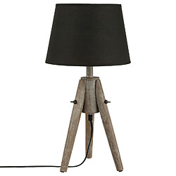 Atmosphera, Createur D'Interieur Lampe Bois - H. 46 cm.