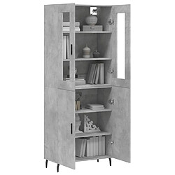 Avis Maison Chic Buffet,Meuble de Rangement,commode pour salon,Cuisine Gris béton 69,5x34x180 cm Bois d'ingénierie -MN69841